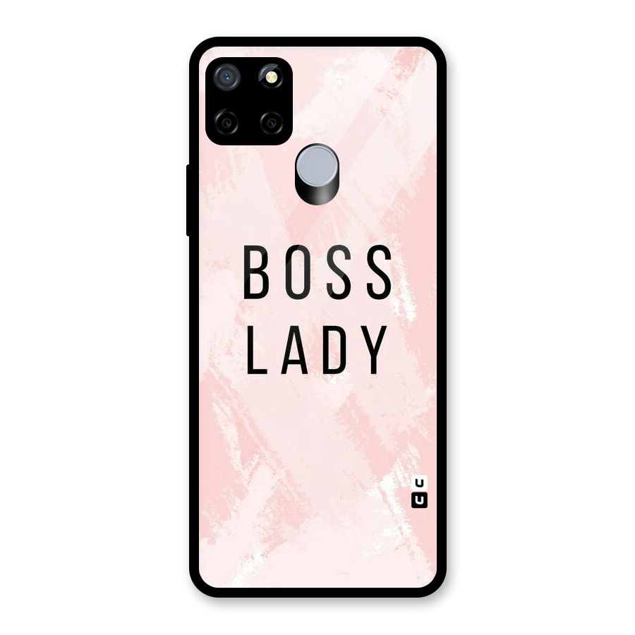 Boss Lady Pink Glass Back Case for Realme C12