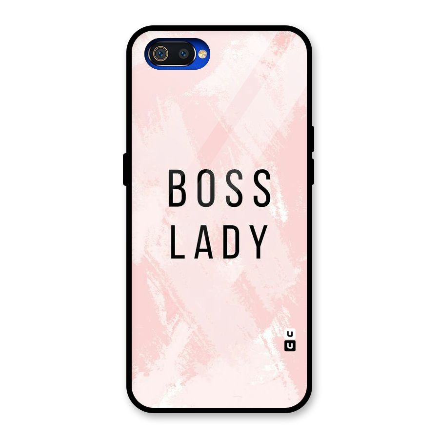 Boss Lady Pink Glass Back Case for Realme C2