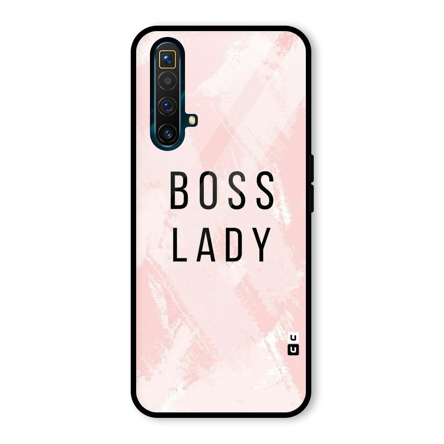 Boss Lady Pink Glass Back Case for Realme X3
