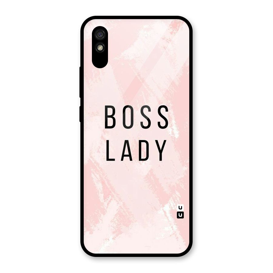 Boss Lady Pink Glass Back Case for Redmi 9A