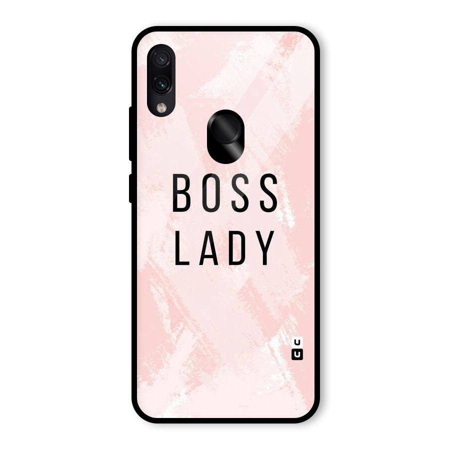 Boss Lady Pink Glass Back Case for Redmi Note 7 Pro