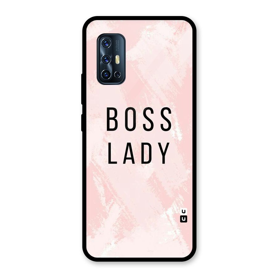 Boss Lady Pink Glass Back Case for Vivo V17