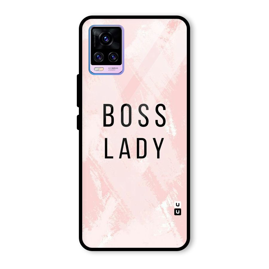Boss Lady Pink Glass Back Case for Vivo V20 Pro