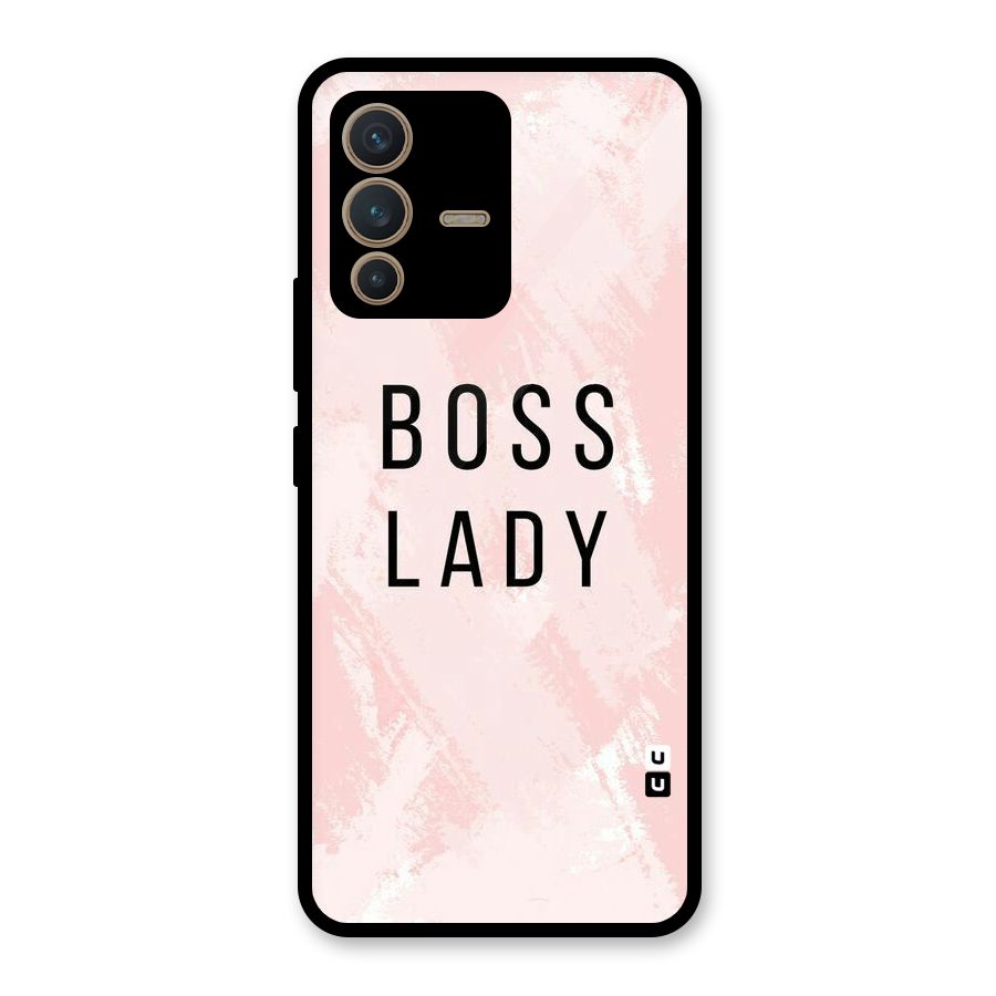 Boss Lady Pink Glass Back Case for Vivo V23 5G
