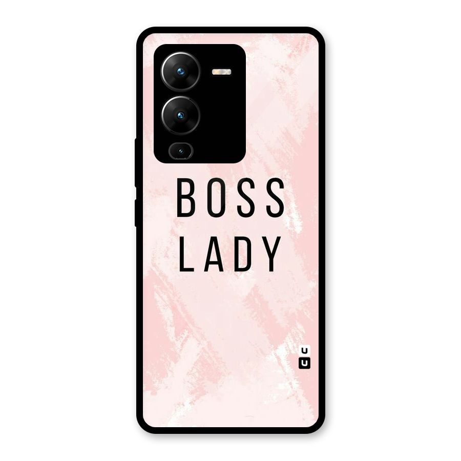 Boss Lady Pink Glass Back Case for Vivo V25 Pro