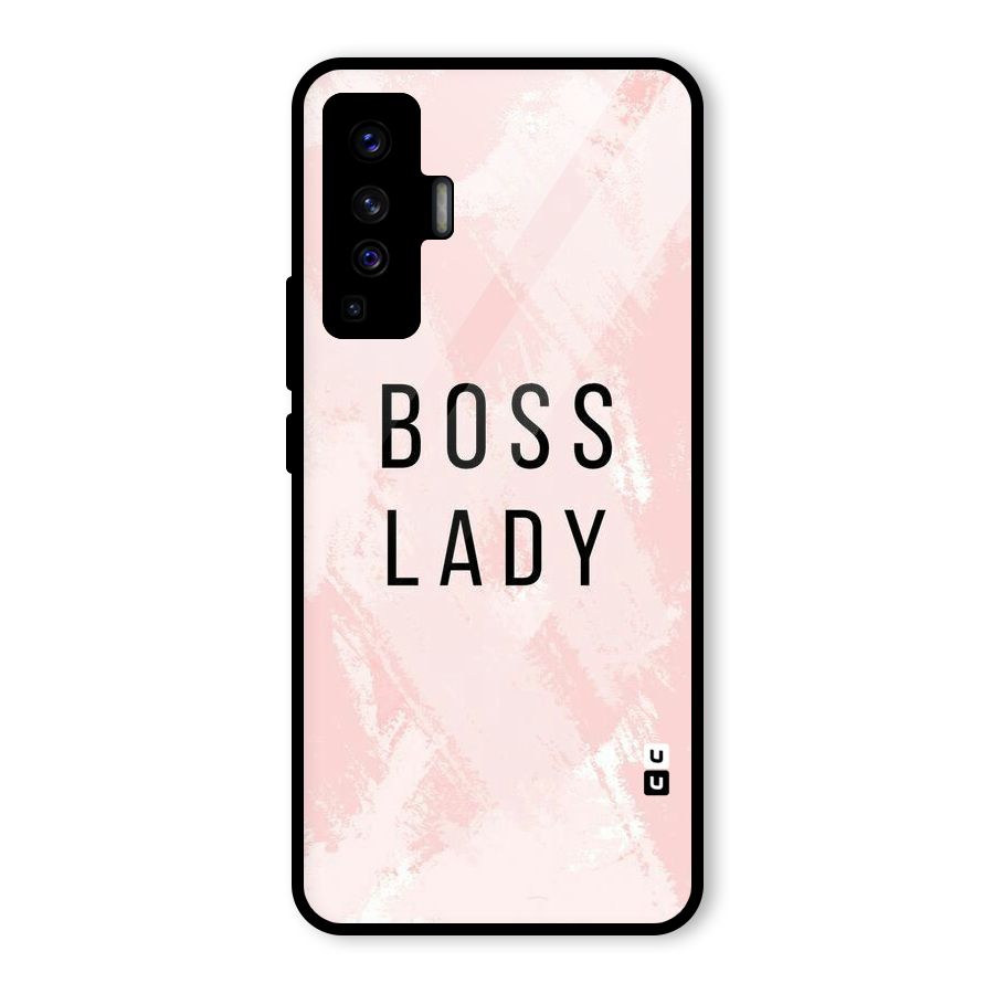 Boss Lady Pink Glass Back Case for Vivo X50