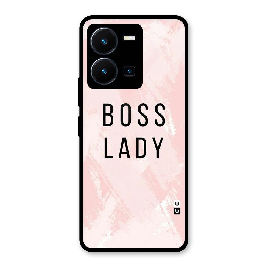 Boss Lady Pink Glass Back Case for Vivo Y35