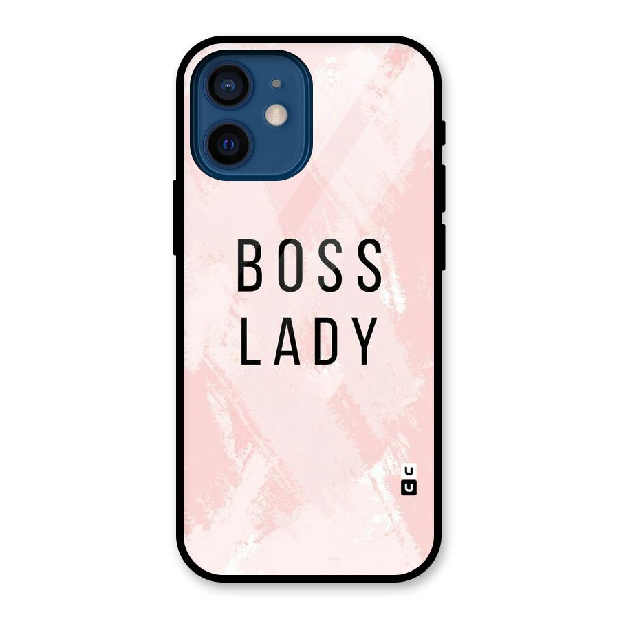 Boss Lady Pink Glass Back Case for iPhone 12 Mini