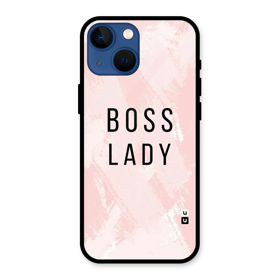 Boss Lady Pink Glass Back Case for iPhone 13 Mini