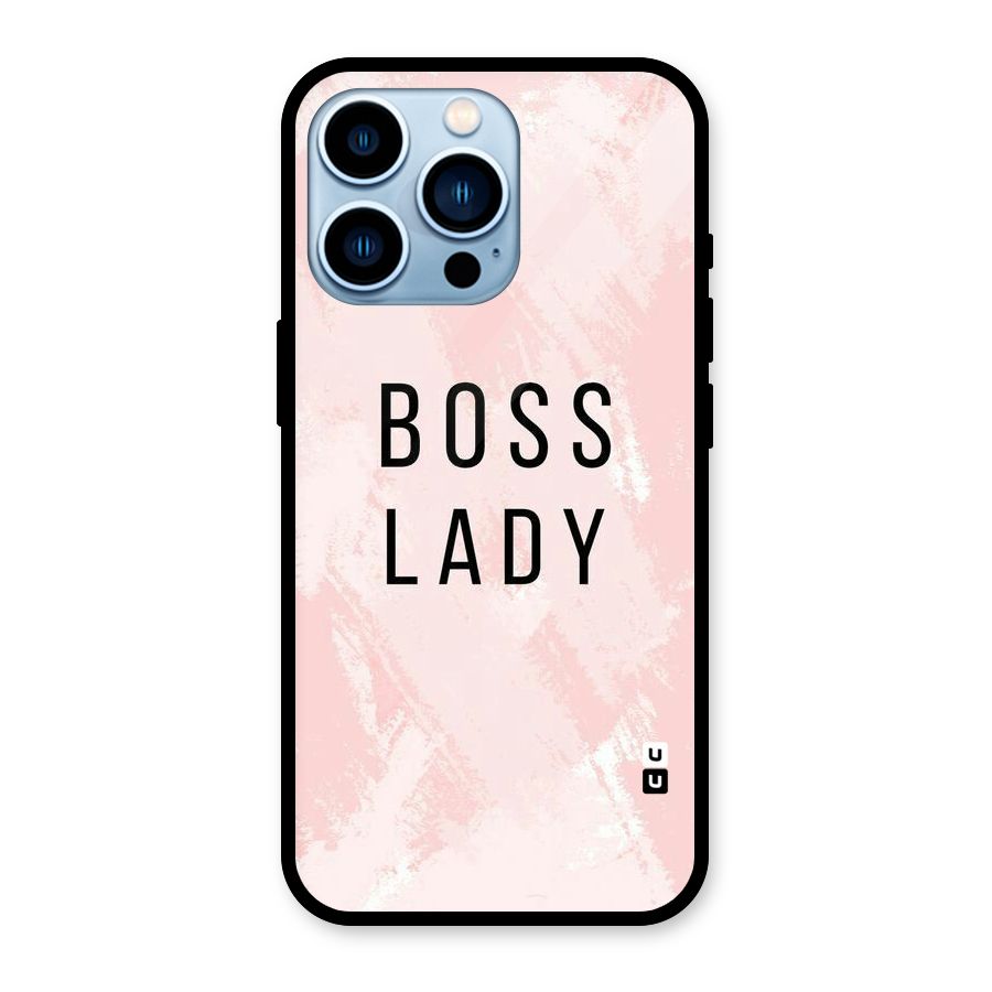 Boss Lady Pink Glass Back Case for iPhone 13 Pro