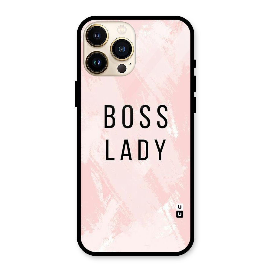 Boss Lady Pink Glass Back Case for iPhone 13 Pro Max