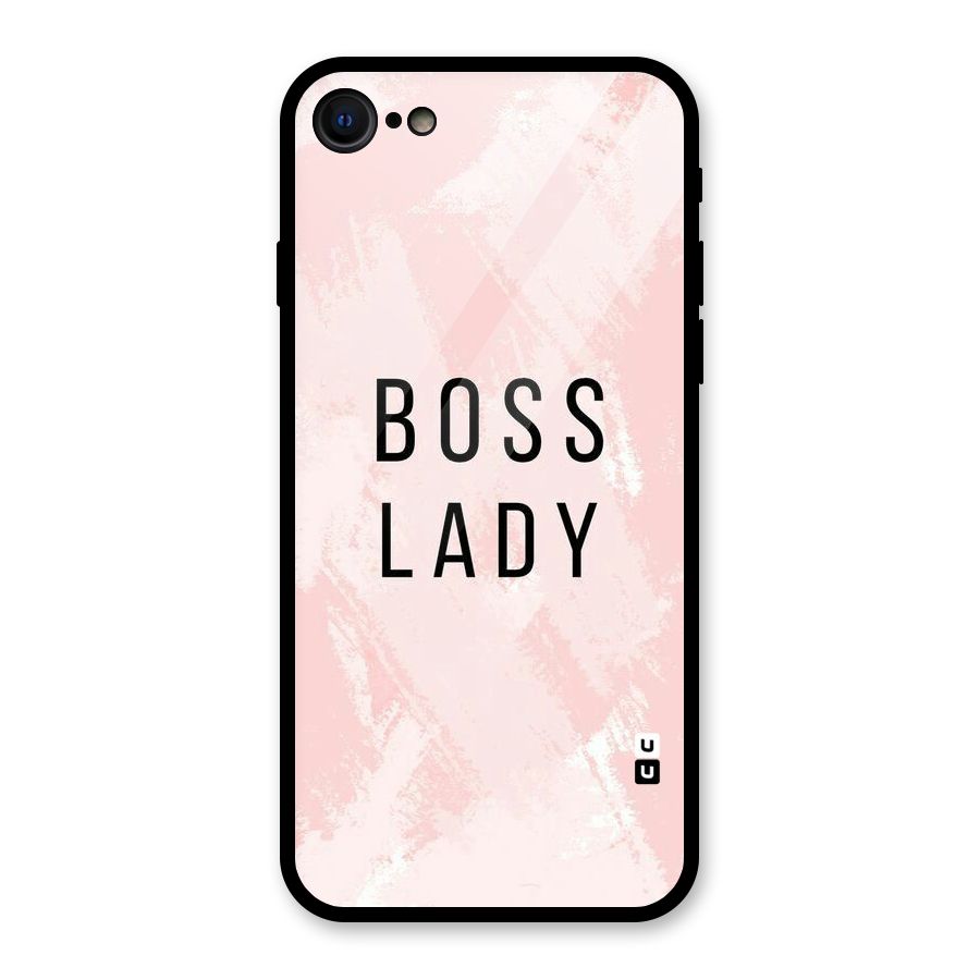 Boss Lady Pink Glass Back Case for iPhone SE 2022