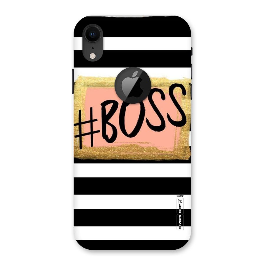 Boss Stripes Back Case for iPhone XR Logo Cut