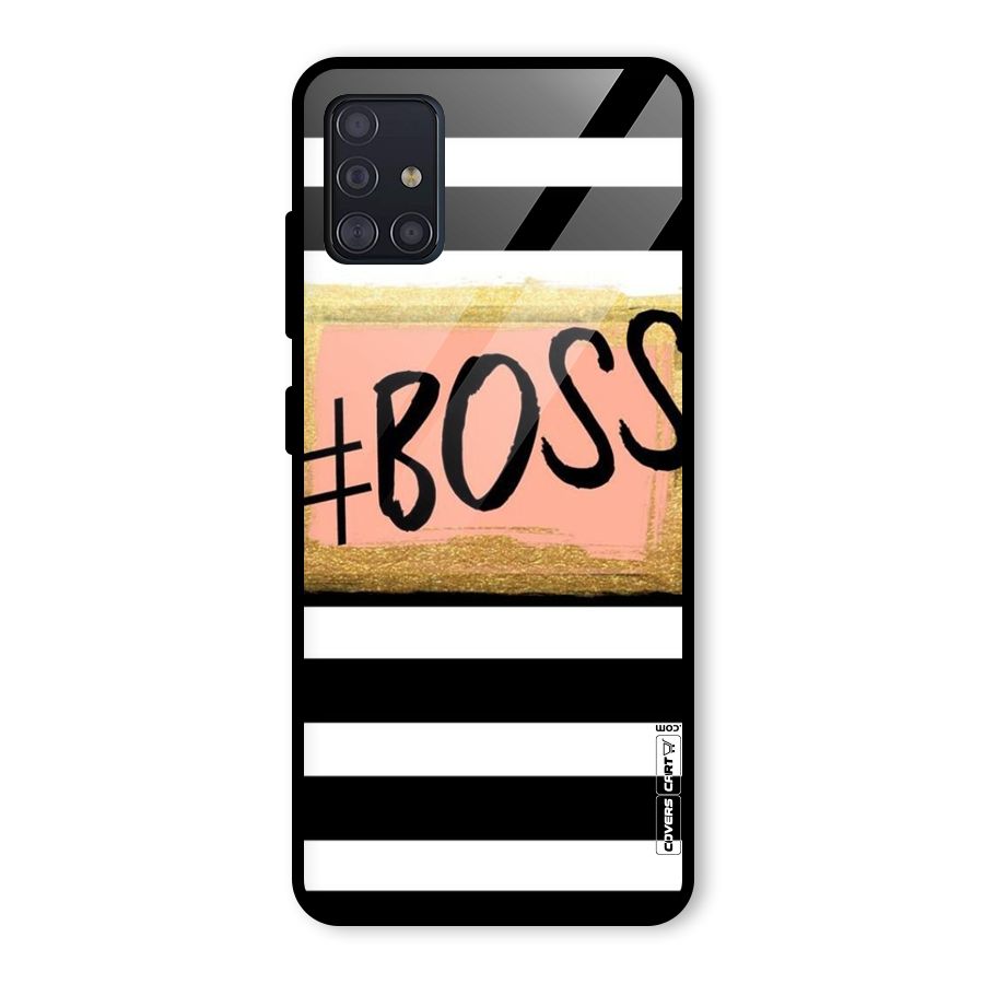 Boss Stripes Glass Back Case for Galaxy A51