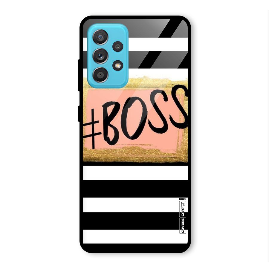 Boss Stripes Glass Back Case for Galaxy A52