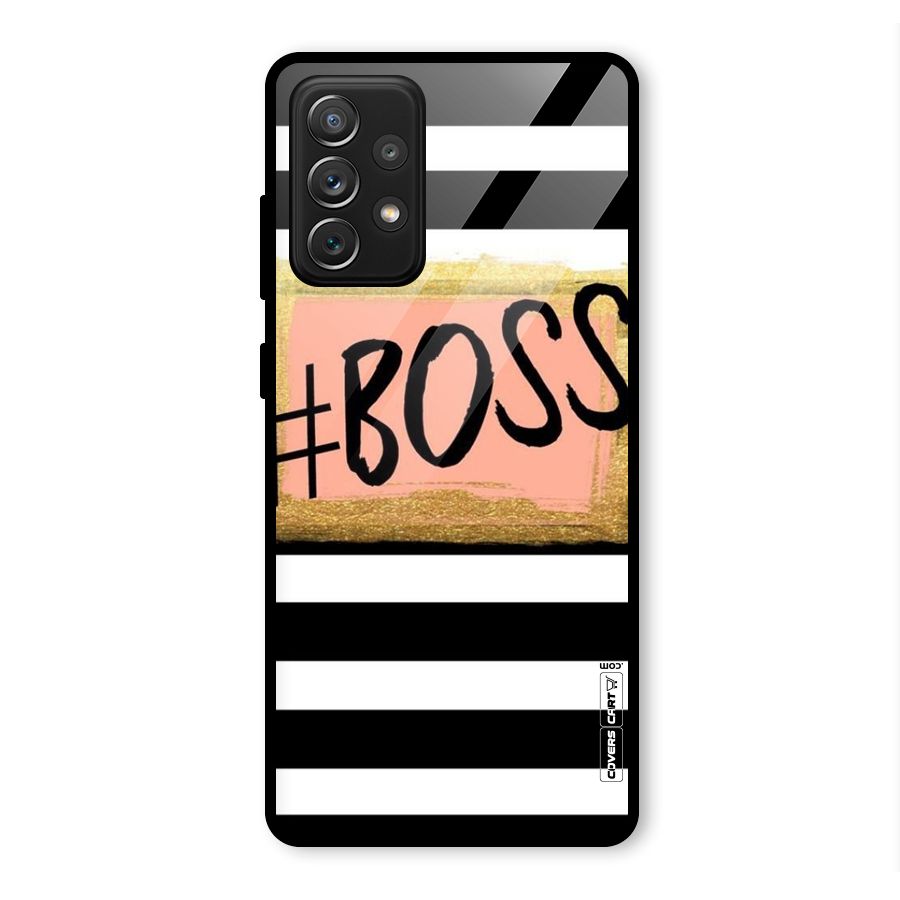 Boss Stripes Glass Back Case for Galaxy A72