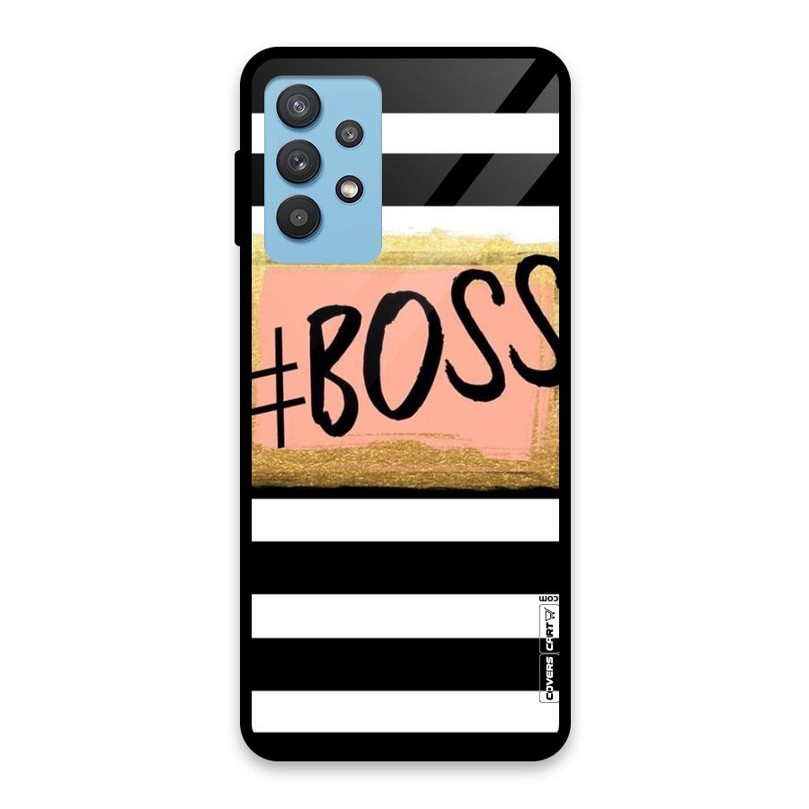 Boss Stripes Glass Back Case for Galaxy M32 5G