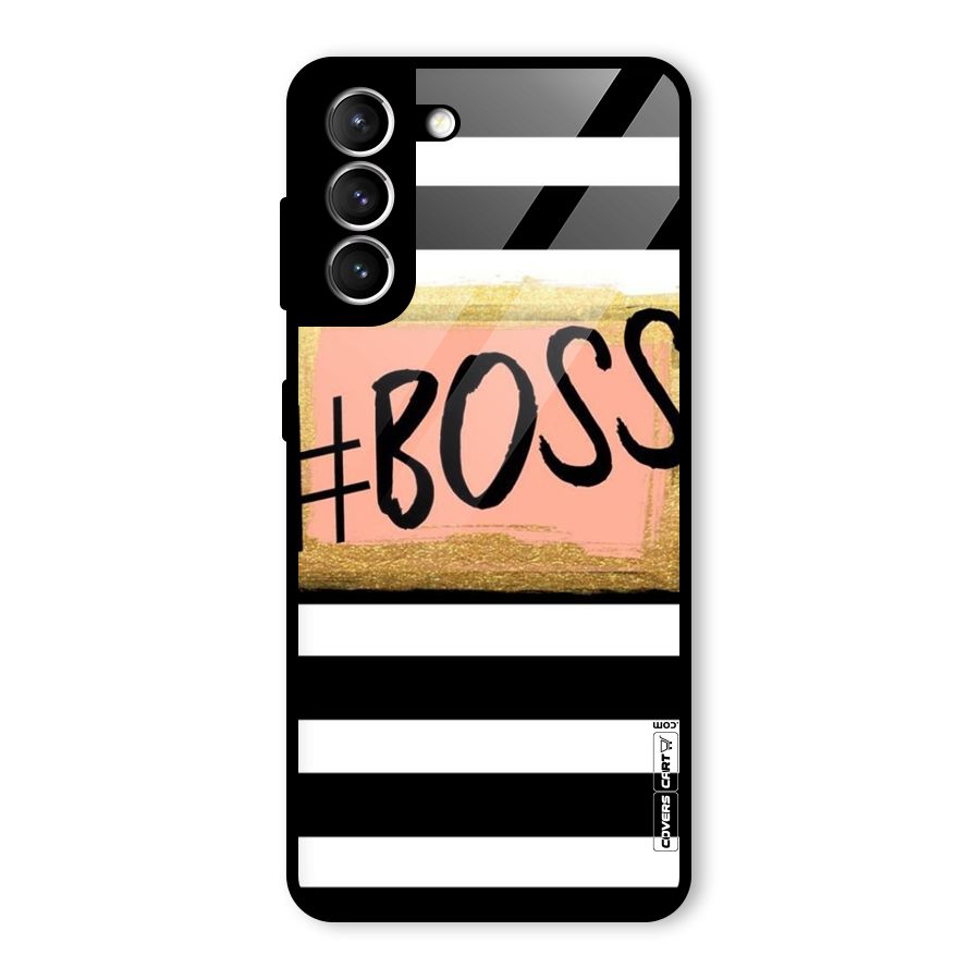 Boss Stripes Glass Back Case for Galaxy S21 5G