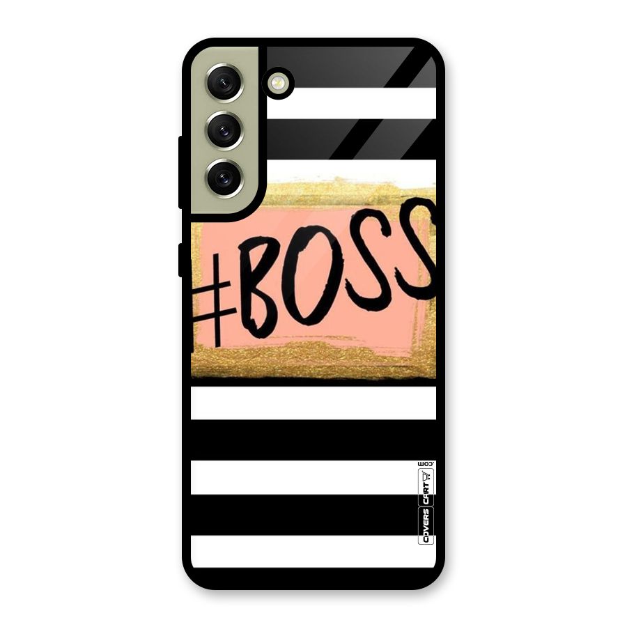 Boss Stripes Glass Back Case for Galaxy S21 FE 5G