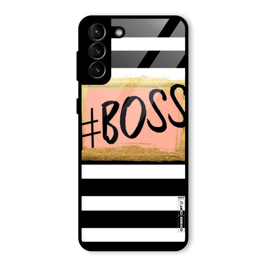 Boss Stripes Glass Back Case for Galaxy S21 Plus