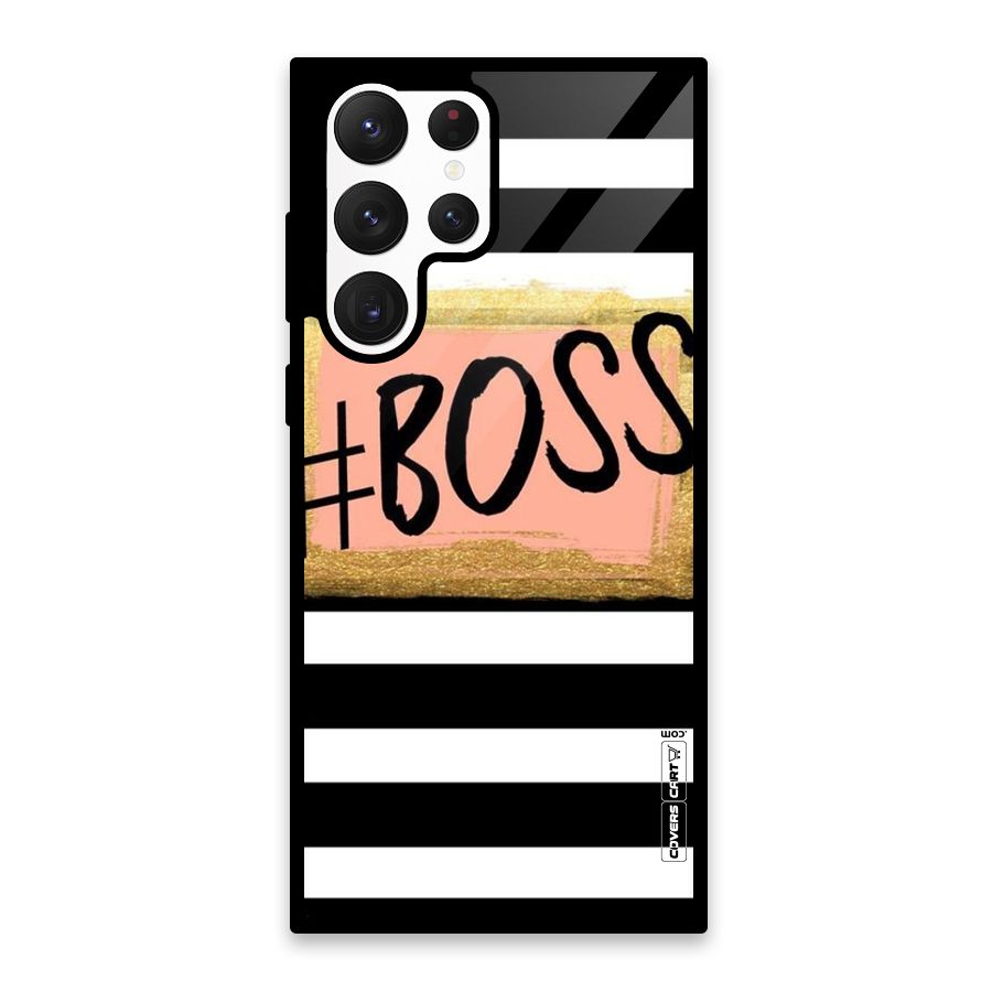 Boss Stripes Glass Back Case for Galaxy S22 Ultra 5G