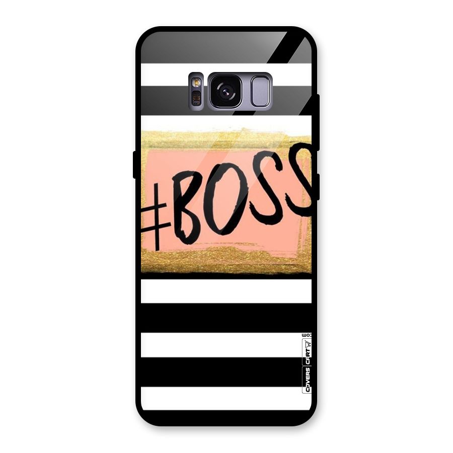 Boss Stripes Glass Back Case for Galaxy S8