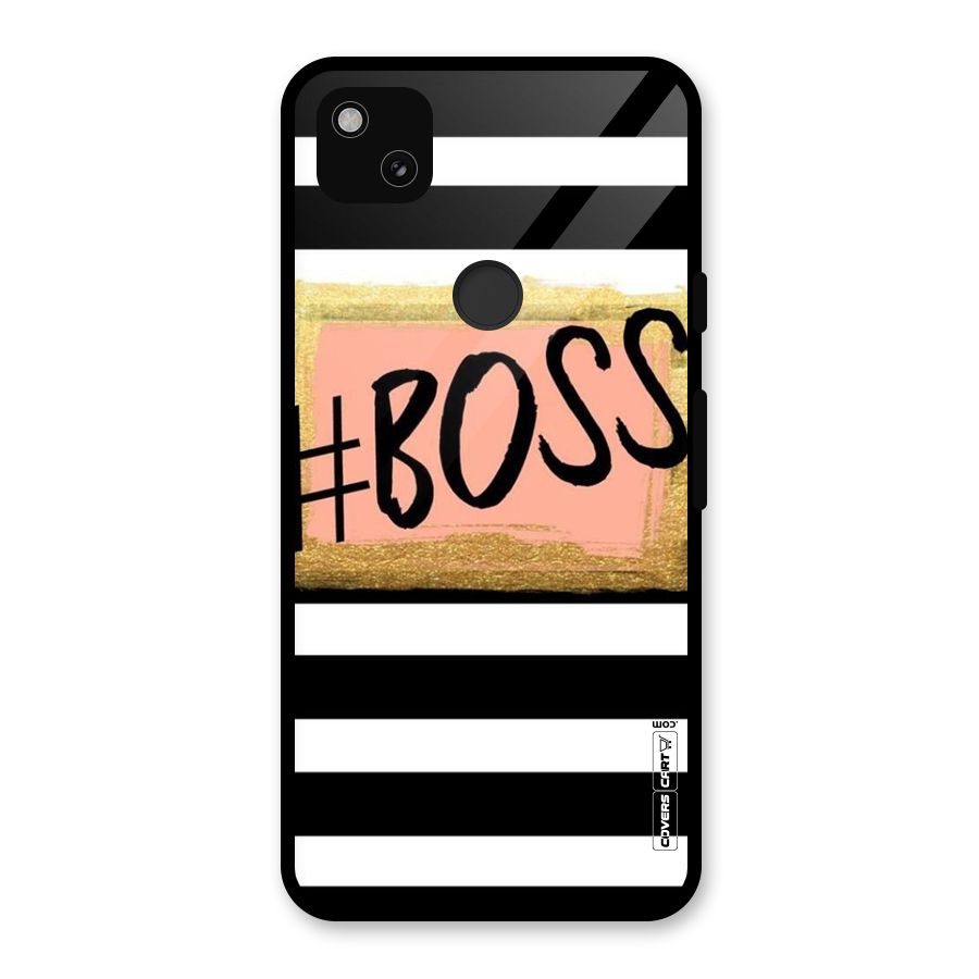 Boss Stripes Glass Back Case for Google Pixel 4a
