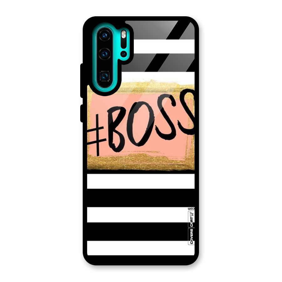 Boss Stripes Glass Back Case for Huawei P30 Pro
