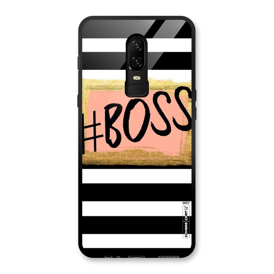Boss Stripes Glass Back Case for OnePlus 6