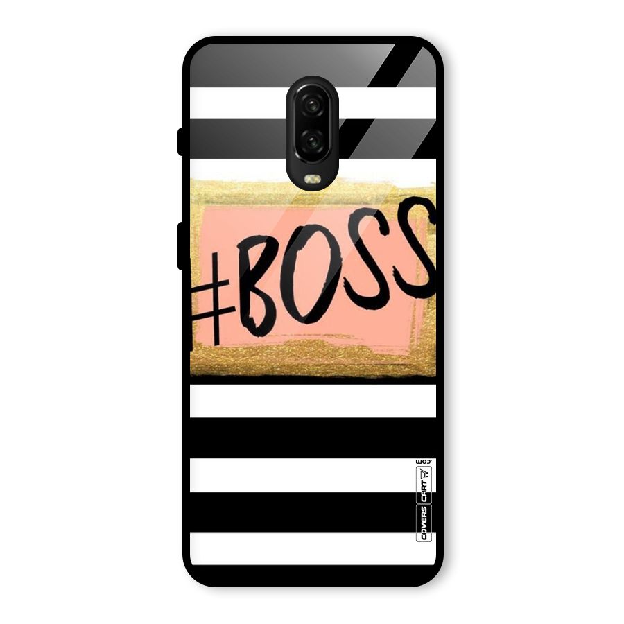 Boss Stripes Glass Back Case for OnePlus 6T