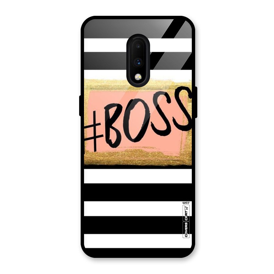Boss Stripes Glass Back Case for OnePlus 7