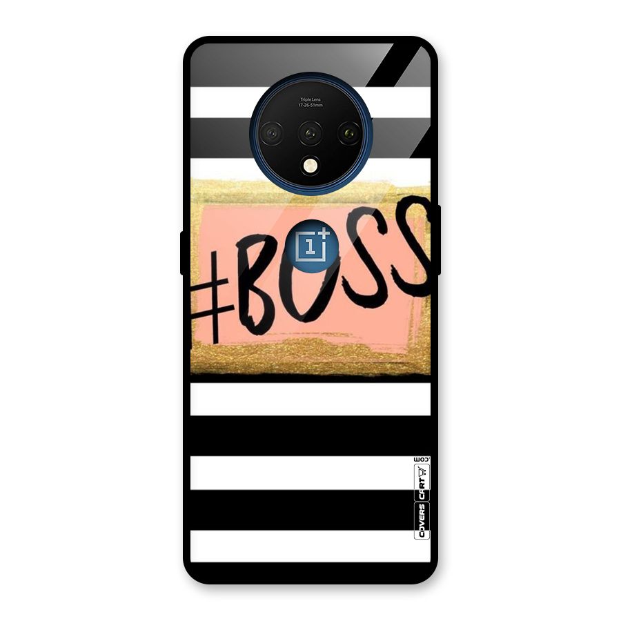 Boss Stripes Glass Back Case for OnePlus 7T