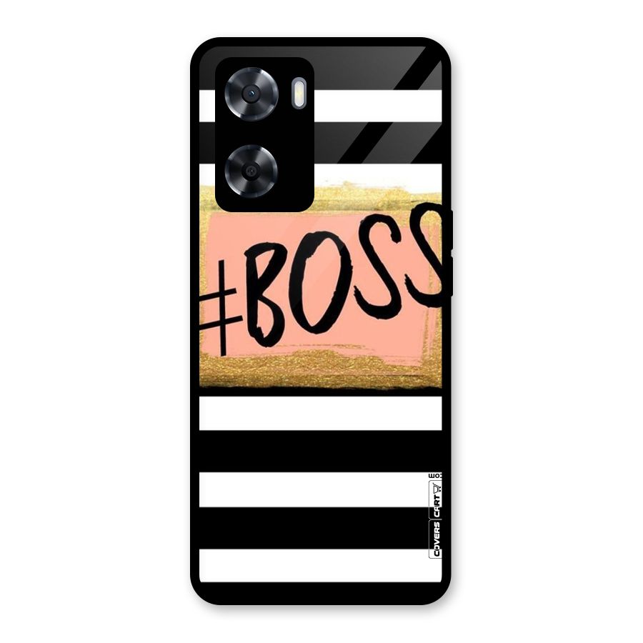 Boss Stripes Glass Back Case for Oppo A57 2022