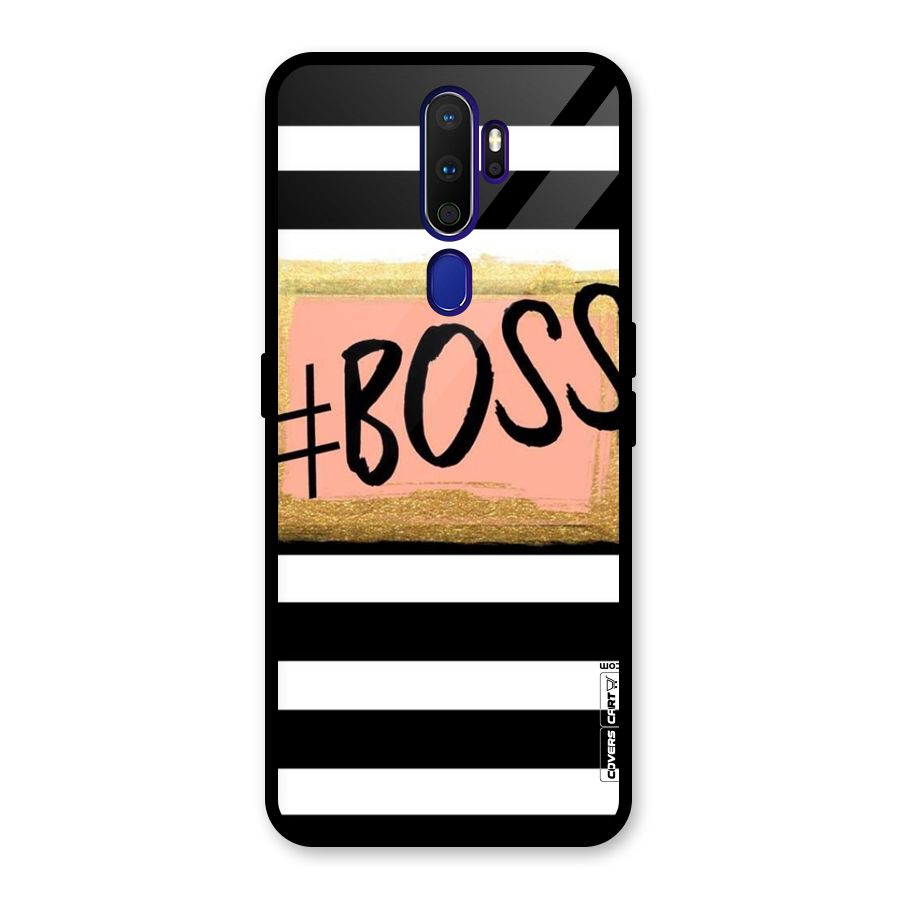 Boss Stripes Glass Back Case for Oppo A9 (2020)