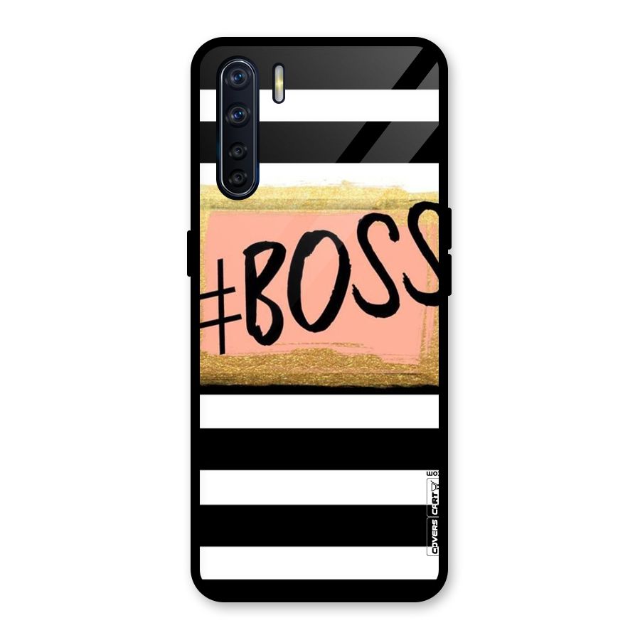 Boss Stripes Glass Back Case for Oppo F15