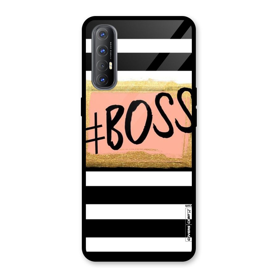 Boss Stripes Glass Back Case for Oppo Reno3 Pro