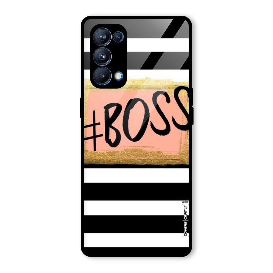 Boss Stripes Glass Back Case for Oppo Reno5 Pro 5G