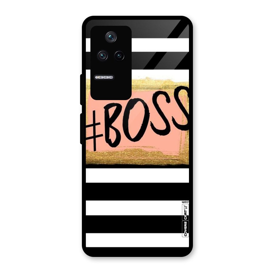 Boss Stripes Glass Back Case for Poco F4 5G