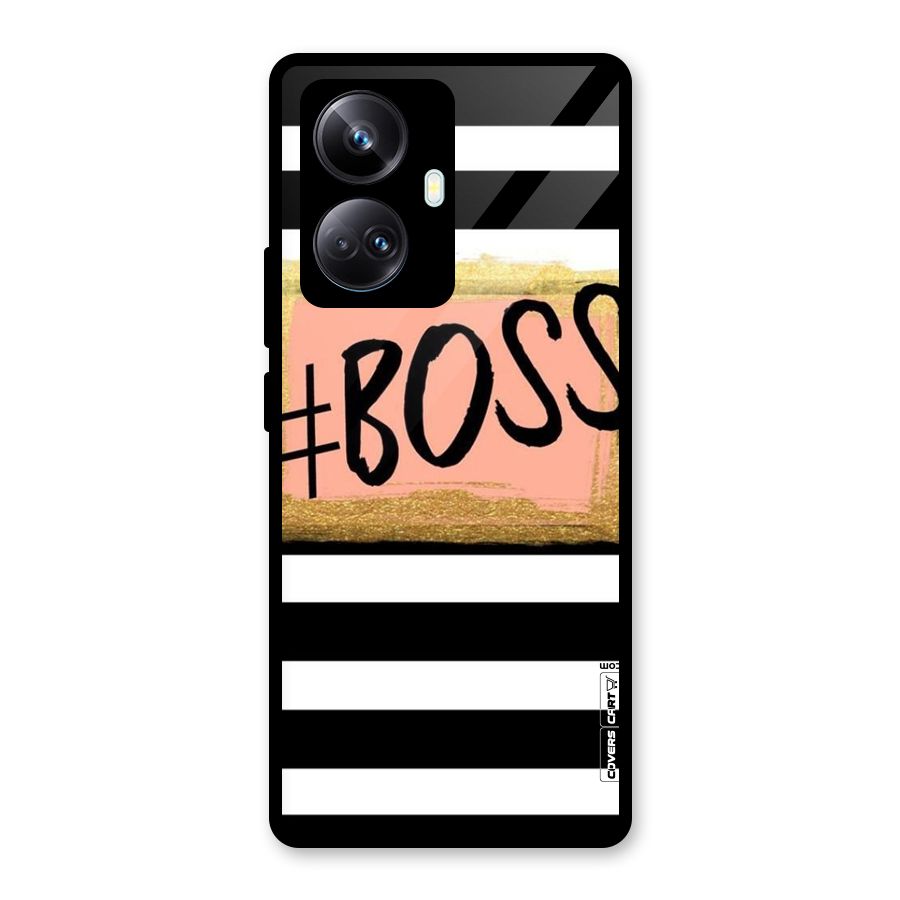 Boss Stripes Glass Back Case for Realme 10 Pro Plus