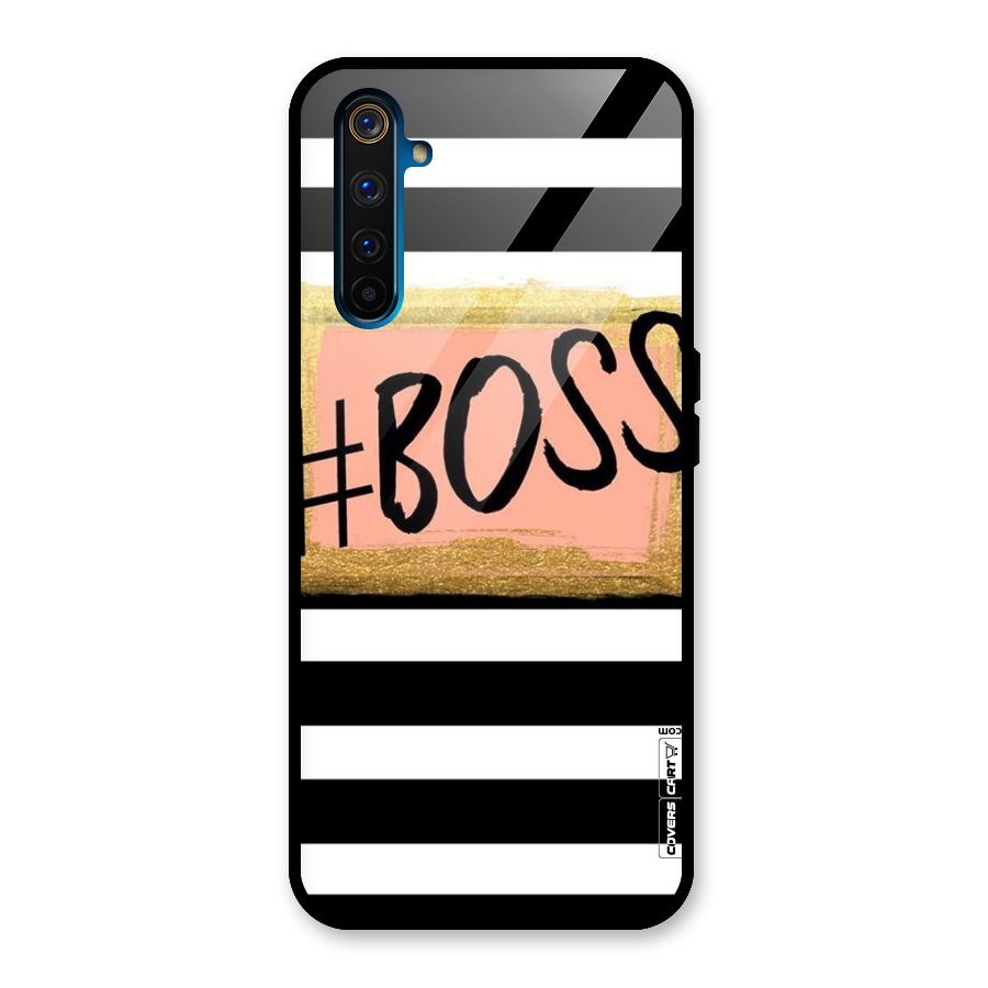 Boss Stripes Glass Back Case for Realme 6 Pro