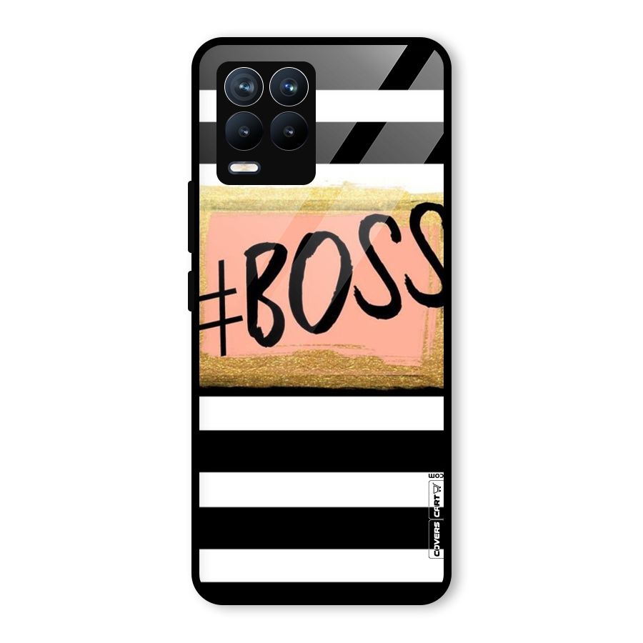 Boss Stripes Glass Back Case for Realme 8 Pro