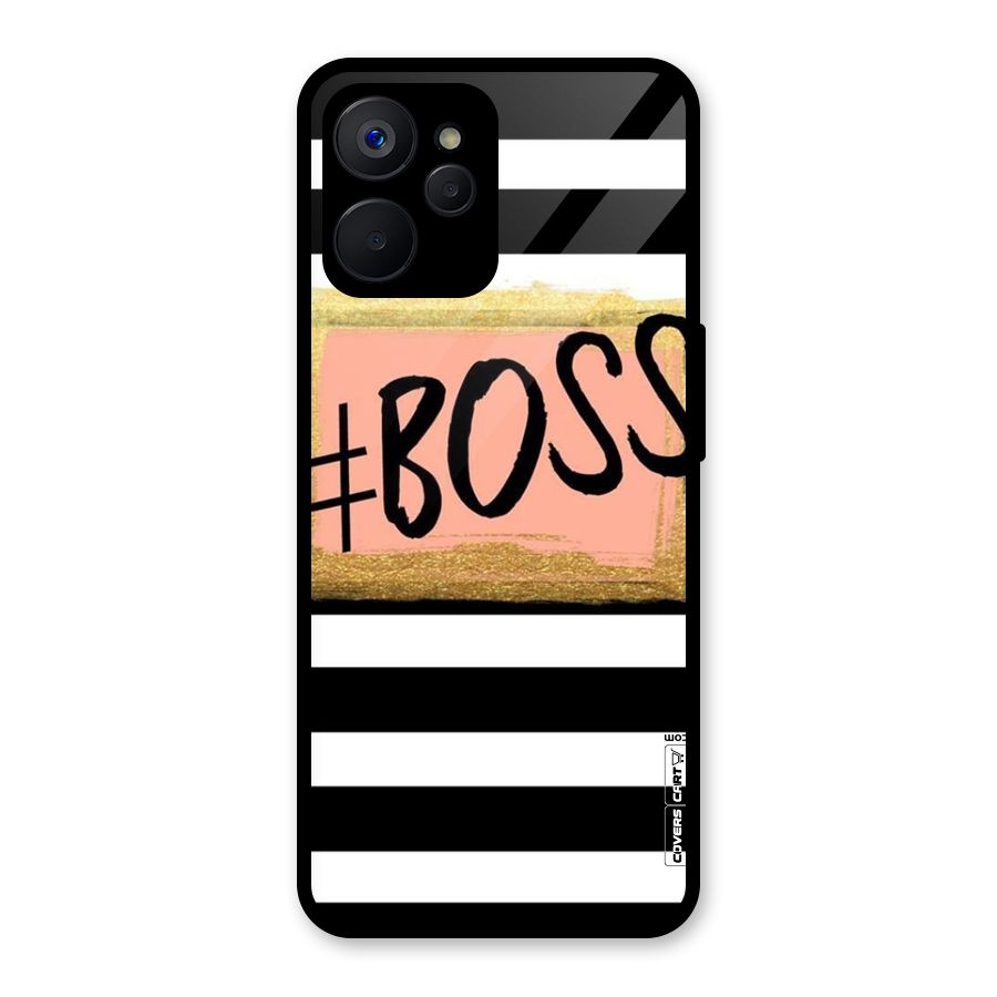 Boss Stripes Glass Back Case for Realme 9i 5G