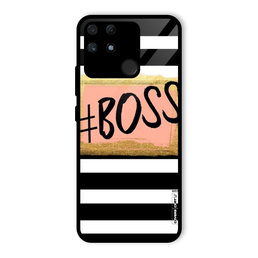 Boss Stripes Glass Back Case for Realme Narzo 50A