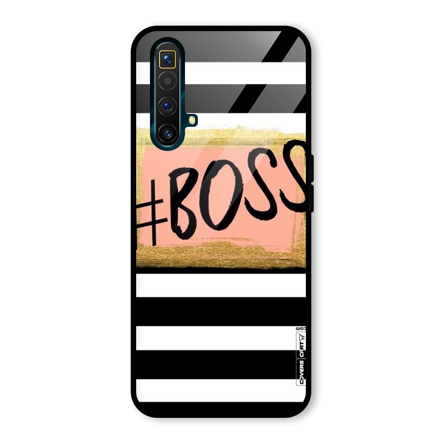 Boss Stripes Glass Back Case for Realme X3