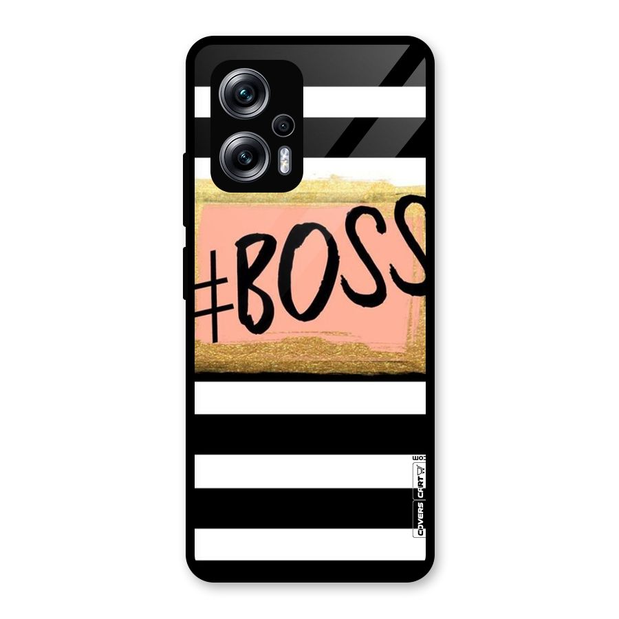 Boss Stripes Glass Back Case for Redmi K50i