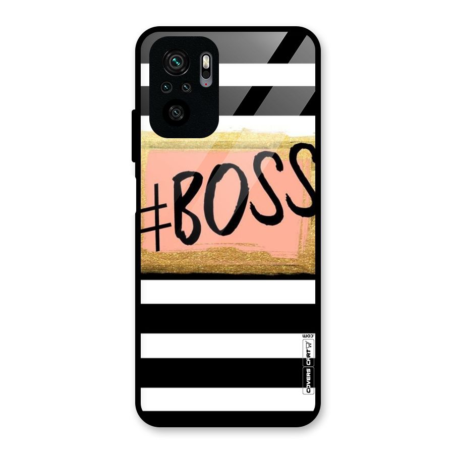 Boss Stripes Glass Back Case for Redmi Note 10S