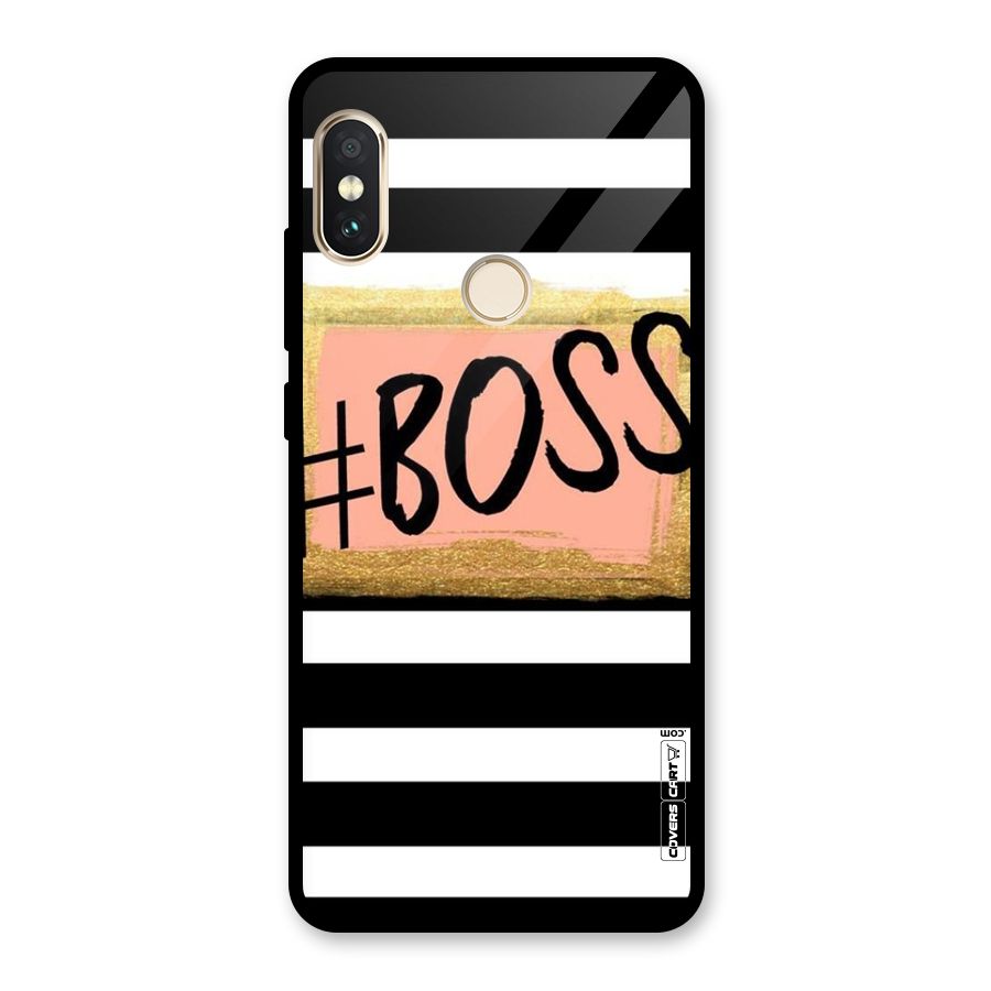 Boss Stripes Glass Back Case for Redmi Note 5 Pro