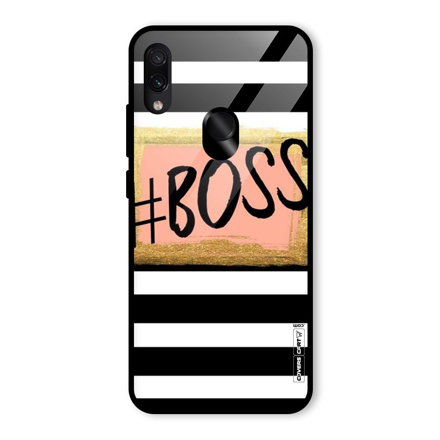Boss Stripes Glass Back Case for Redmi Note 7 Pro
