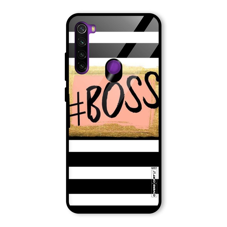 Boss Stripes Glass Back Case for Redmi Note 8