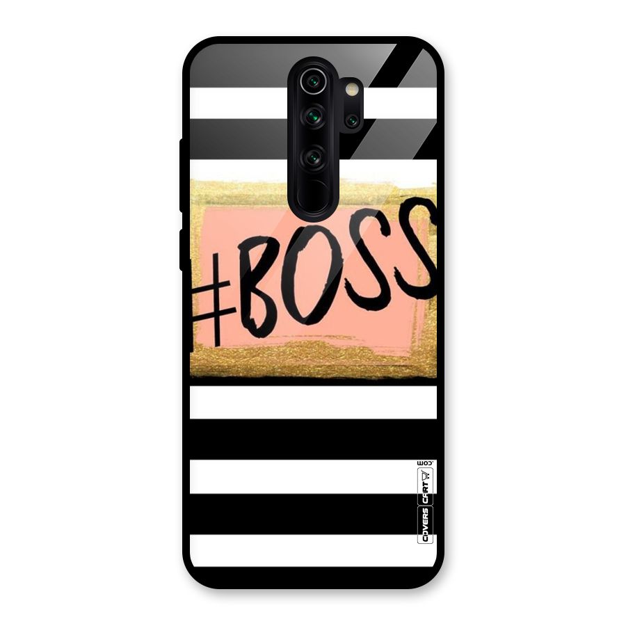Boss Stripes Glass Back Case for Redmi Note 8 Pro